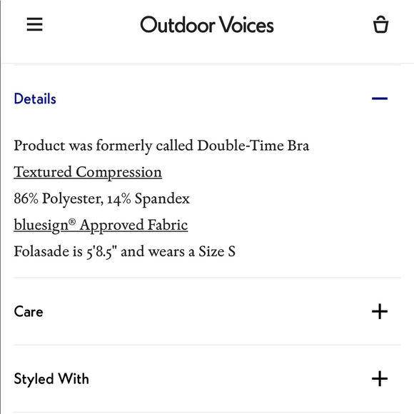 Outdoor Voices Sports Bra Navy - Picture 3 of 6